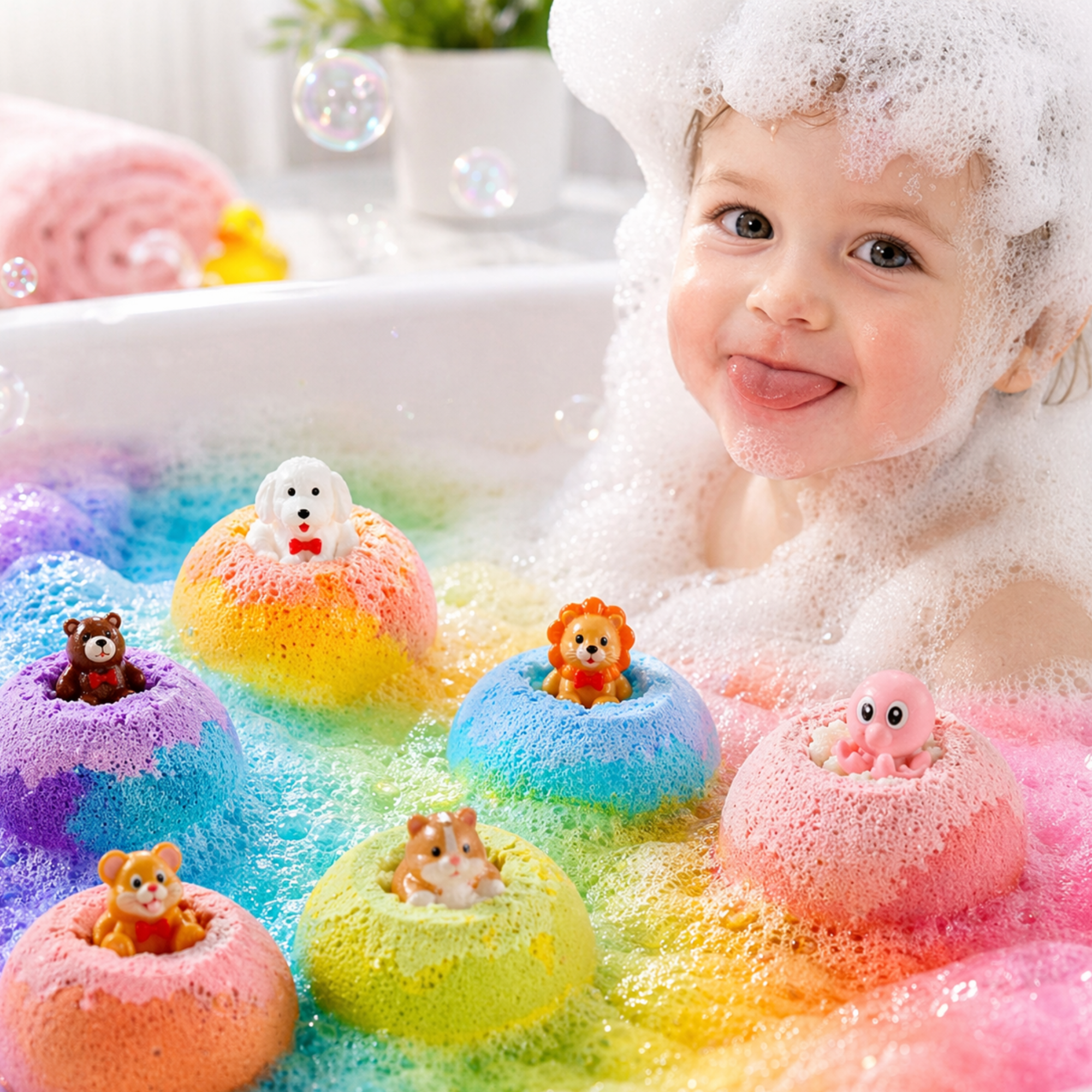 Surprise Bubble Bath Toy Bombs
